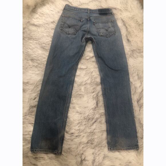Vintage Mens Blue Levi’s 501xx 501 33x36 Straight Leg Classic Fit Jeans - Picture 15 of 15